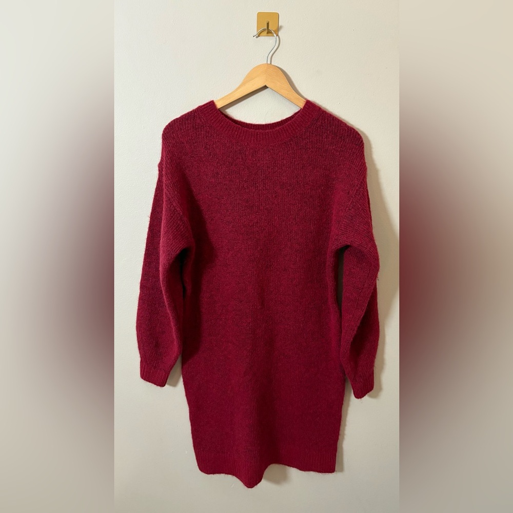 Banana Republic | NWT XS Red Oversized Wool‎ Blend Sweater Dress